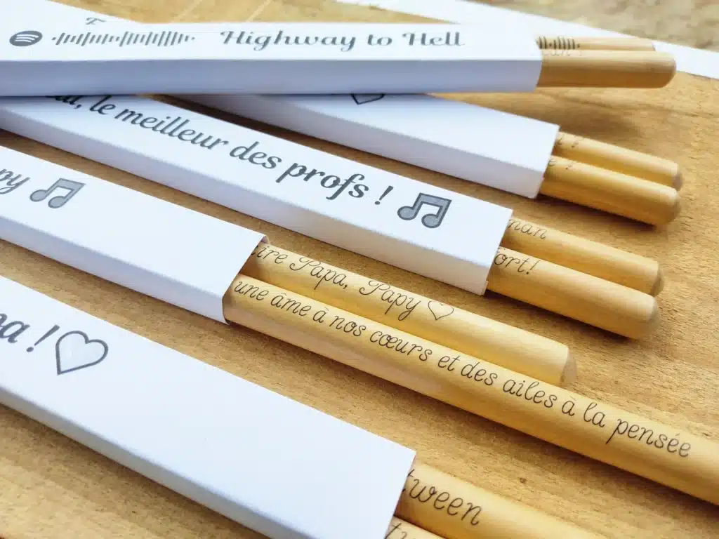 baguettes de batterie personnalisées