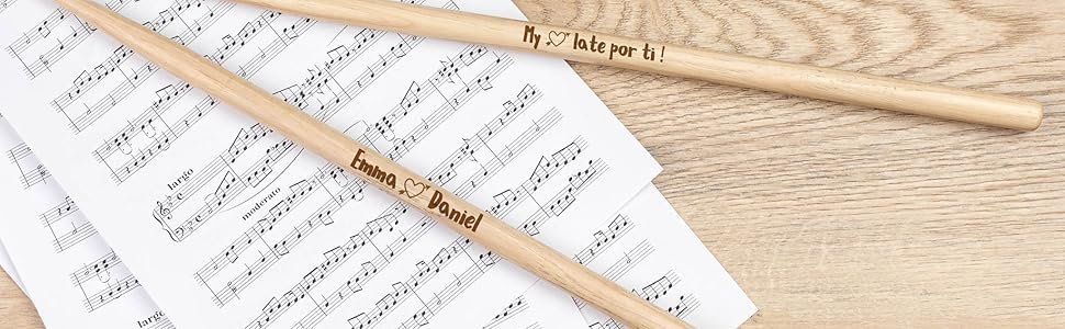 baguettes de batterie personnalisées