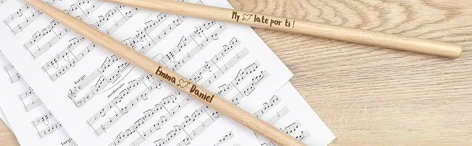baguettes de batterie personnalisées
