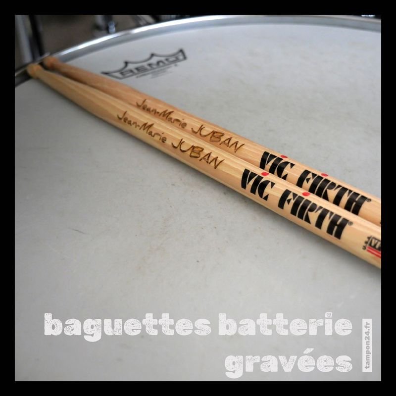 baguettes de batterie personnalisées