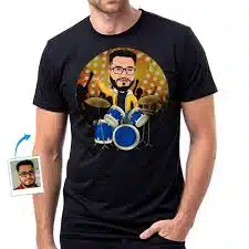 a man wearing a black shirt