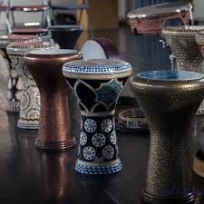a group of drums on a table