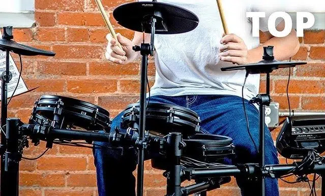 a person playing drums XDRUM DD 520