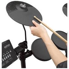 a person playing a drum set