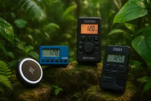 visuels de métronomes avec un fond jungle leguidedesbatteurs.com