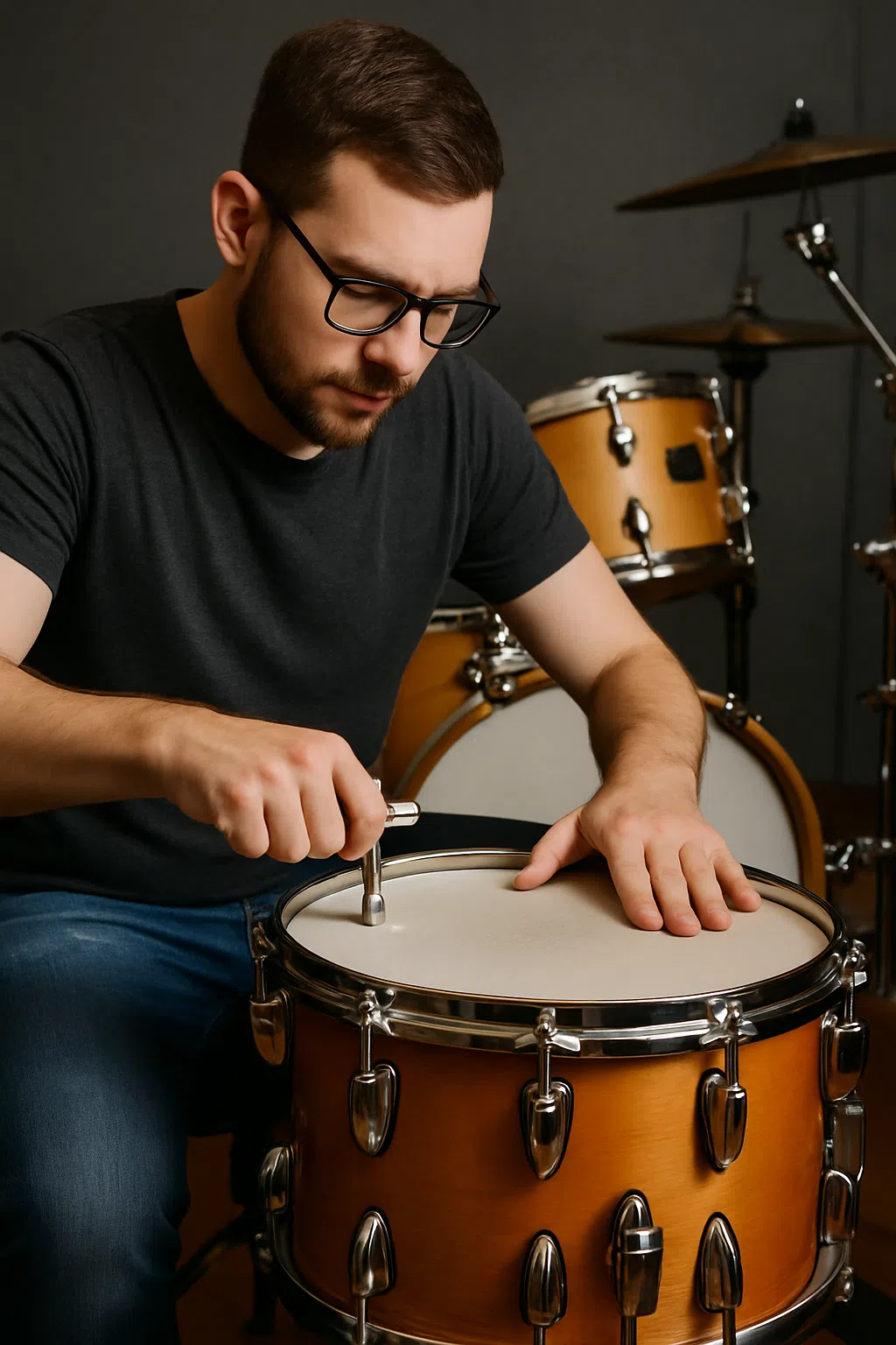 a man playing a drum