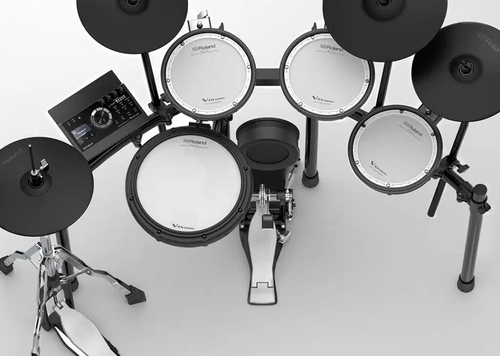a black electronic drum set
Roland TD-17KVX2