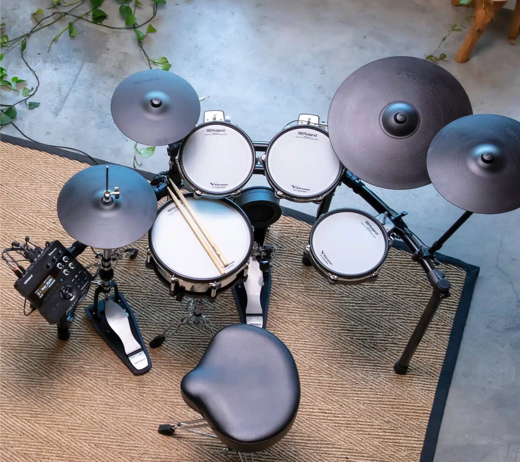 Batterie électronique moderne sur tapis TD-27KV2 leguidedesbatteurs.com