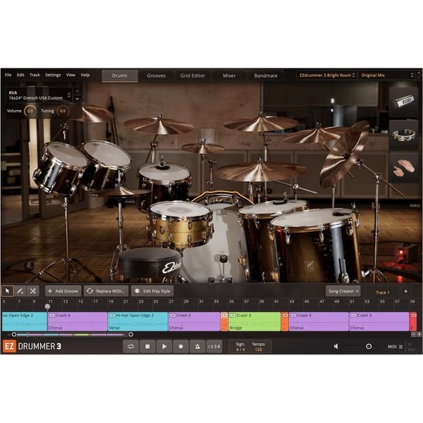 Toontrack EZdrummer 3, vue 3