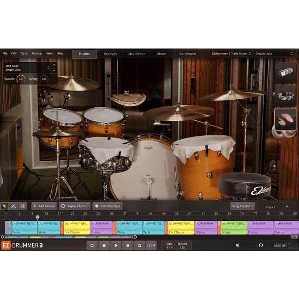 Toontrack EZdrummer 3, vue 4