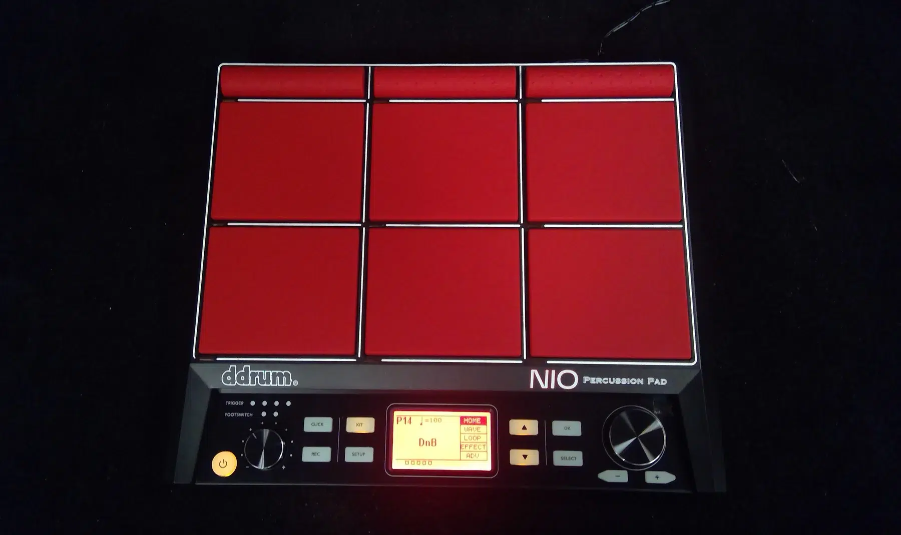 Pad de percussion électronique rouge DDrum NIO Percussion Pad leguidedesbatteurs.com
