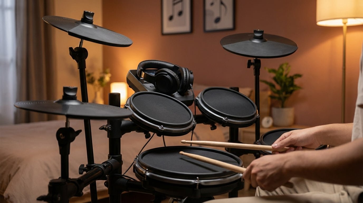 Kit de batterie électronique dans une chambre meilleures batteries électroniques pour débutant