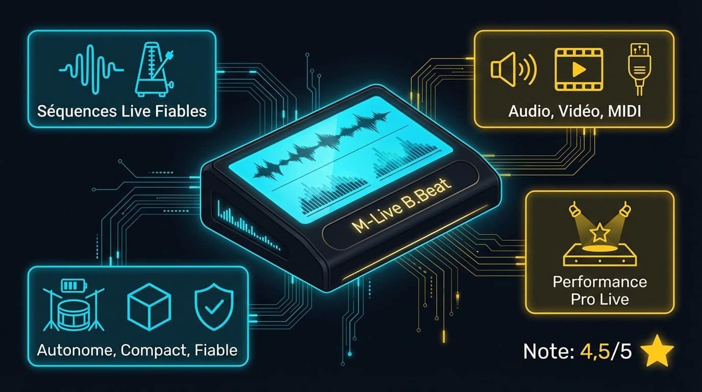 M-Live B.Beat lecteur de séquences audio et vidéo pour batteur