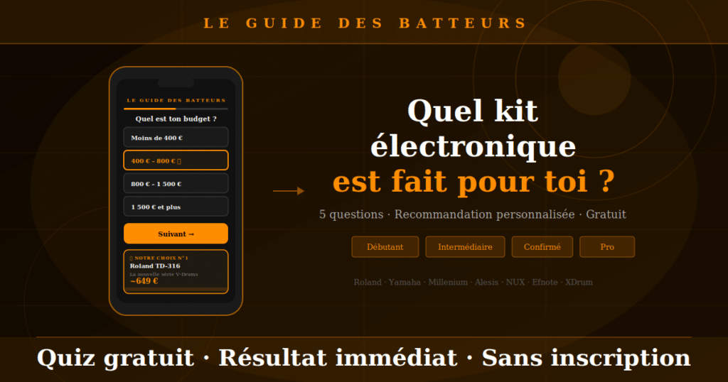 quiz .quelle batterie électronique choisir?