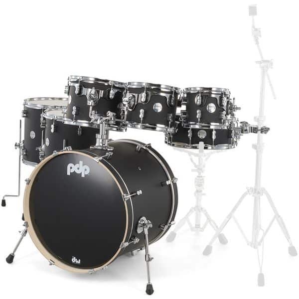 DW PDP CM7 Satin Black, vue 1 (photo Thomann)