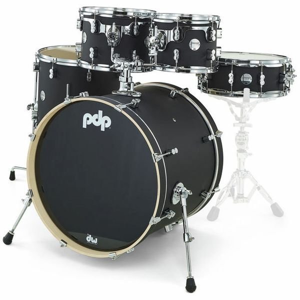 DW PDP CM5 Standard Satin Black, vue 1 (photo Thomann)