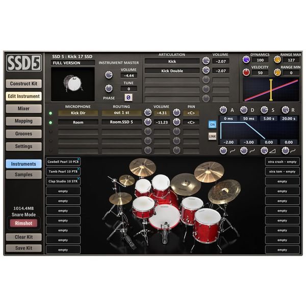 Logiciel de batterie Steven Slate Drums 5 interface