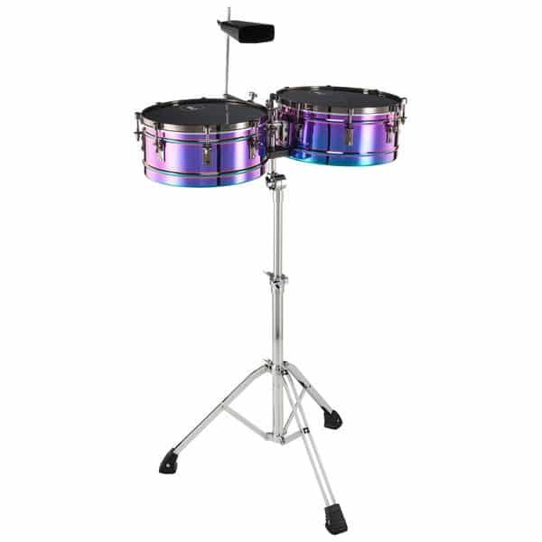 Detail de la finition Aurora des timbales Thomann