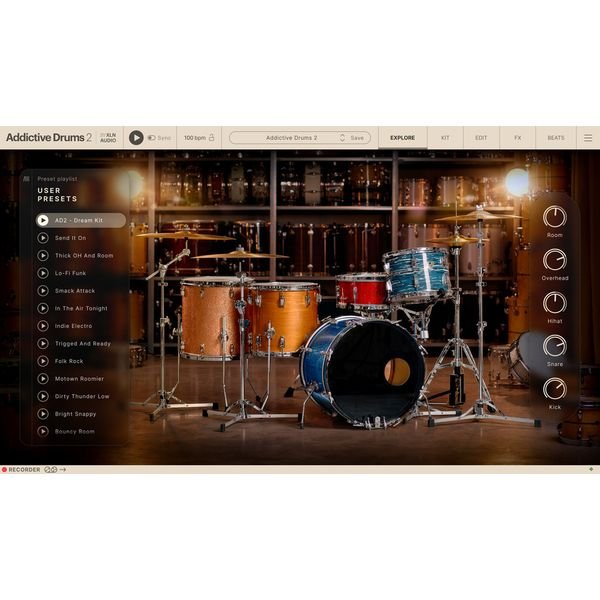 XLN Audio Addictive Drums 2 Custom Collection, vue 2