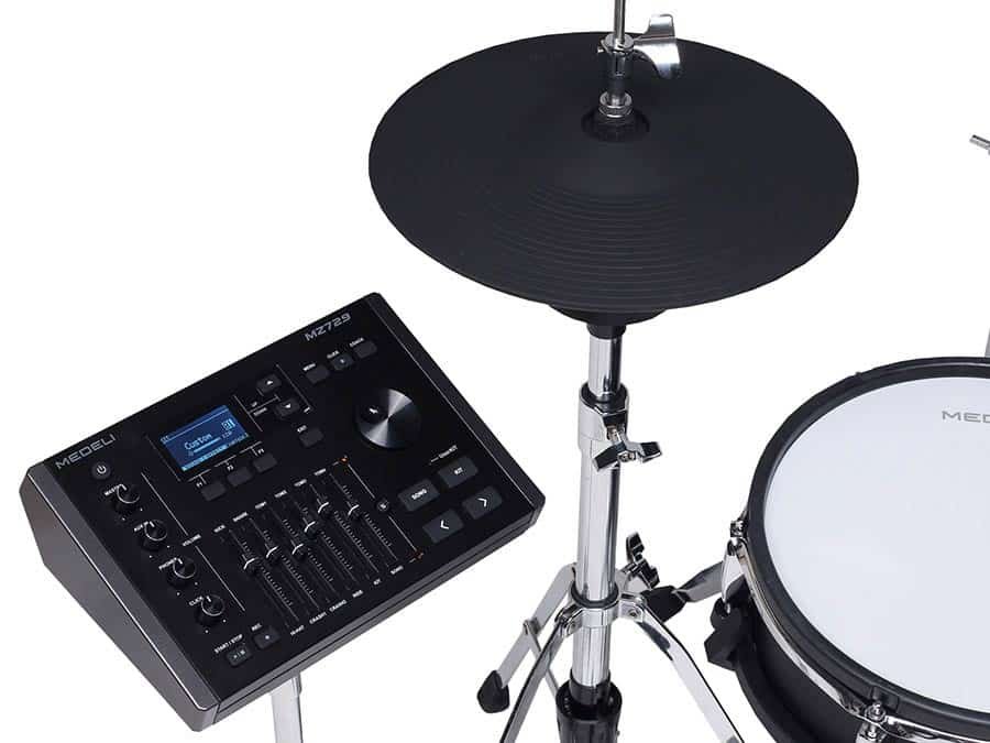 Batterie electronique Medeli MZ729 Blackwood : pads et cymbales