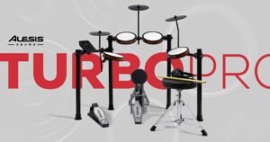 Alesis Turbo Pro Kit : batterie électronique débutant avec Bluetooth, siège, casque et baguettes