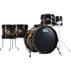 DW Exotic Royal Natural to Black : le shell set six fûts au complet