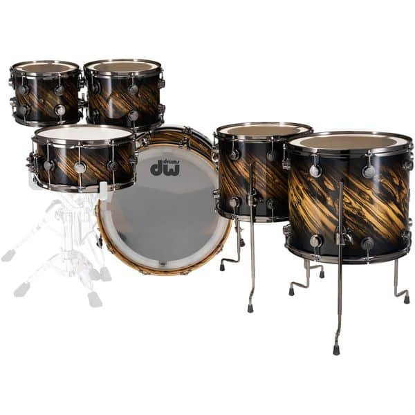 Dégradé Twisted Royal Ebony du DW Exotic Royal Natural to Black