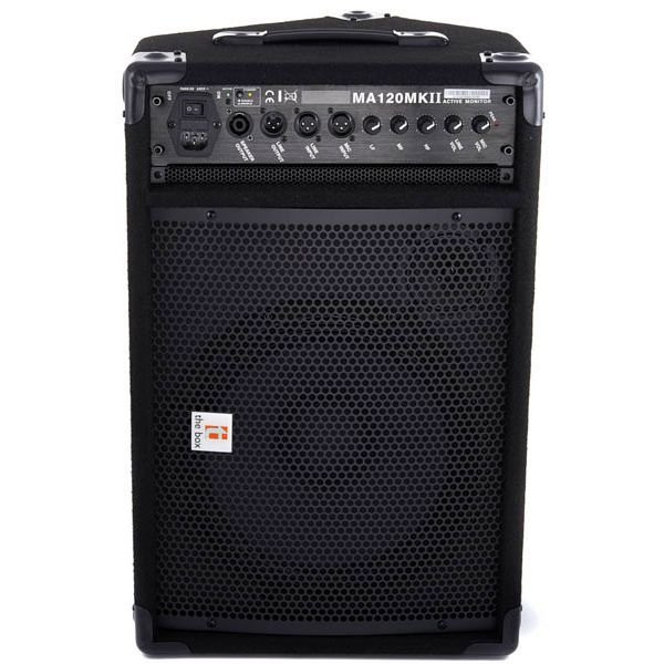 Panneau de connexions du the box MA120 MKII : XLR, micro, EQ 3 bandes