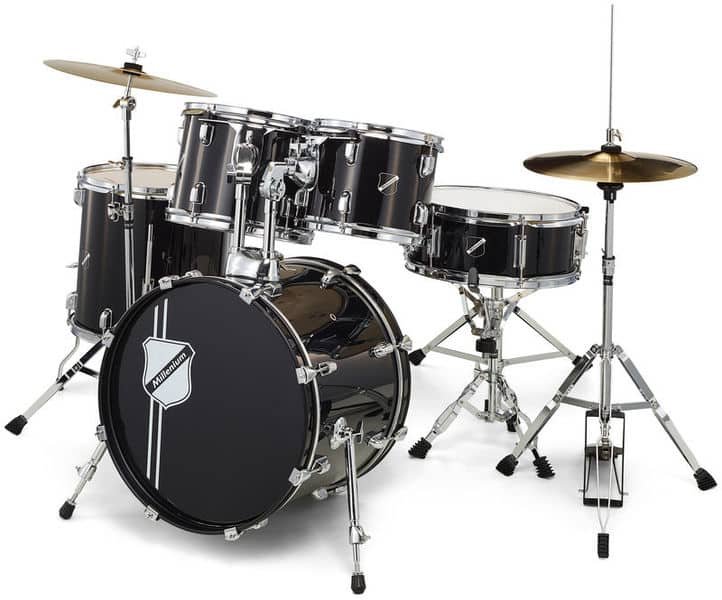 Batterie jazz Millenium Focus 18 Drum Set complet noir