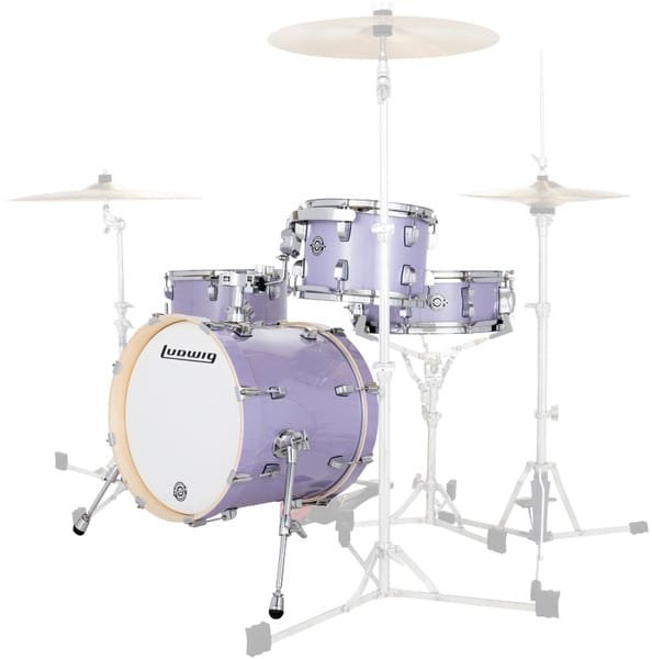 Batterie jazz Ludwig Breakbeats Lilac Sparkle, kit compact Questlove