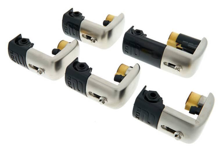 2box TrigIt Triggerset : les 4 triggers de caisse claire/tom et le trigger de grosse caisse