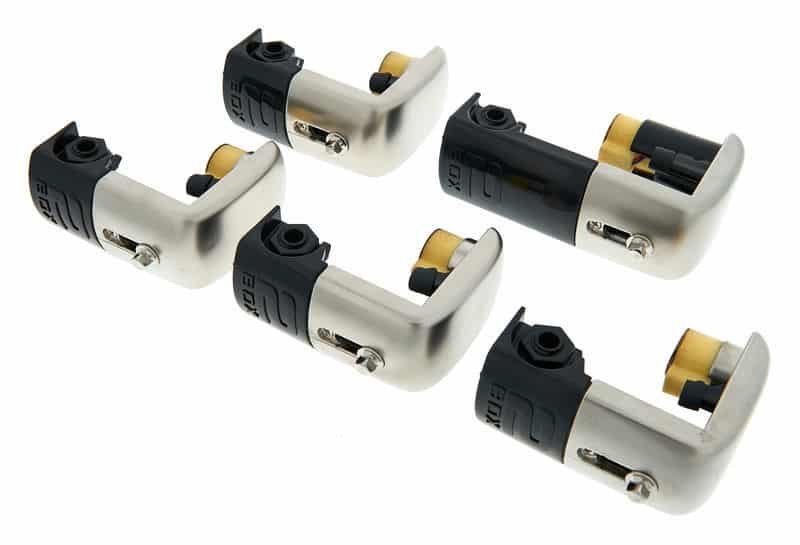 2box TrigIt Triggerset : les 4 triggers de caisse claire/tom et le trigger de grosse caisse