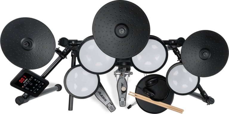 Alesis Turbo Pro Kit vue de dessus : implantation des pads et des cymbales