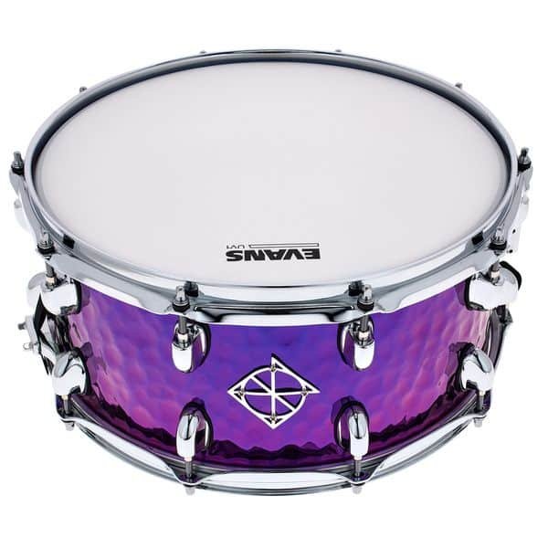 Dixon Cornerstone Purple Titanium 14x6,5, fut acier martele plaque titane violet