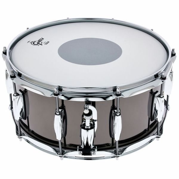 Vue de profil de la Gretsch Black Nickel over Steel 14x6,5