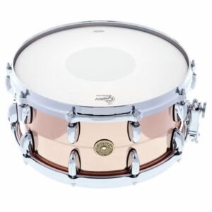 Gretsch USA Bronze 14x6,5, fut en bronze poli a bande mediane moletee