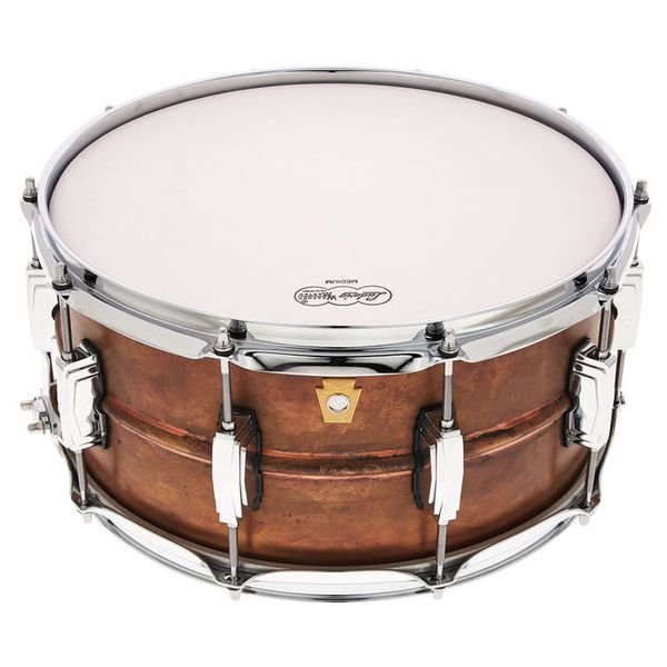 Ludwig Raw Copper Phonic 14x6,5, fût en cuivre brut patine