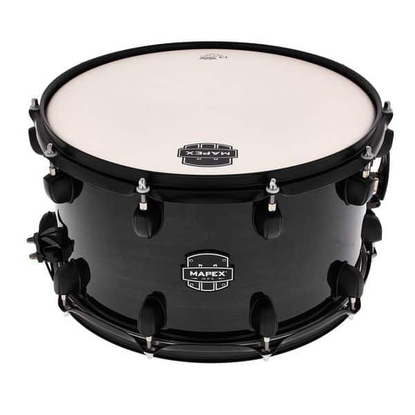 Mapex MPX Hybrid 14x8 finition Transparent Midnight Black avec accastillage noir