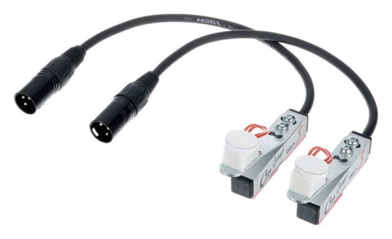 On Trigger Bass Drum Trigger version XLR : mêmes triggers, câbles terminés par des fiches XLR mâles