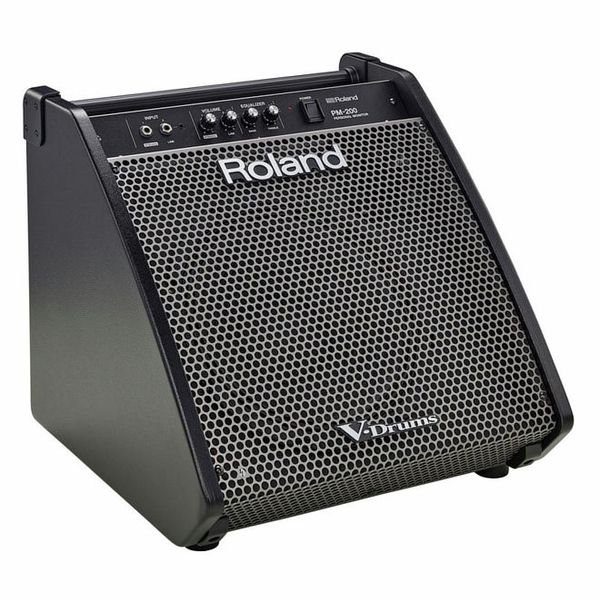 Roland PM-200 vu de trois quarts, caisse inclinée