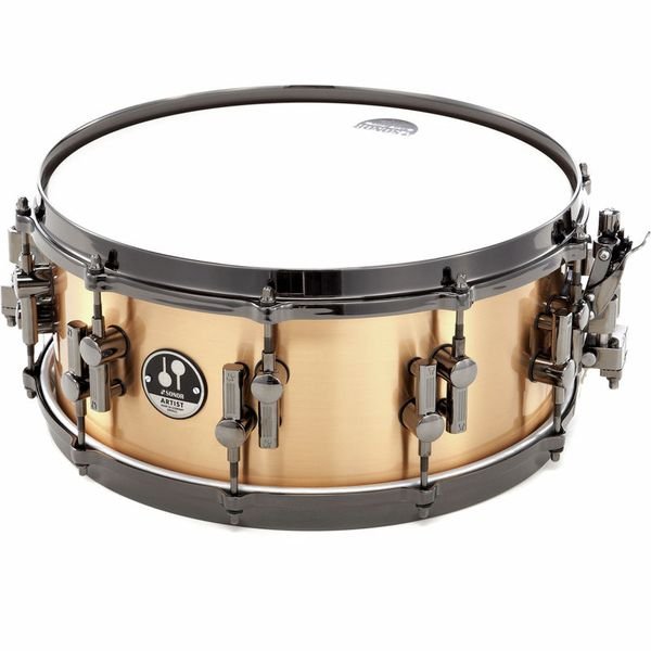 Sonor Artist Snare AS 12 1406 BRB en bronze moule et chrome noir