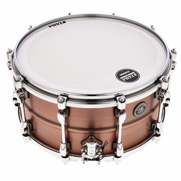 Vue de profil de la Tama Starphonic Copper et de ses cercles Grooved Hoop