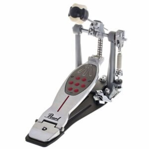 Pearl P-2050C Eliminator Redline, pédale simple à chaîne vue de trois quarts