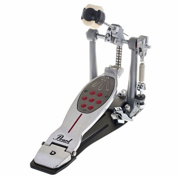 Pearl P-2050C Eliminator Redline, pédale simple à chaîne vue de trois quarts