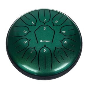 Thomann Tongue Drum 6" Lotus JG : mini tongue drum 11 notes vert émeraude