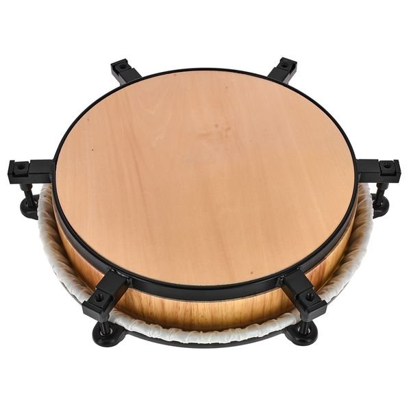 Détail de la peau naturelle et du cercle de la Thomann Tour Conga