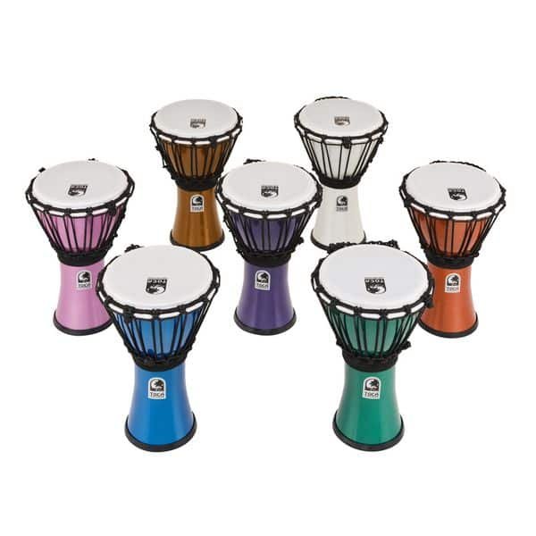 Toca 7" Colorsound Djembe Set : les 7 djembés colorés pour l'éveil musical